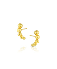 Beaded Tapered Stud Earrings-YGV