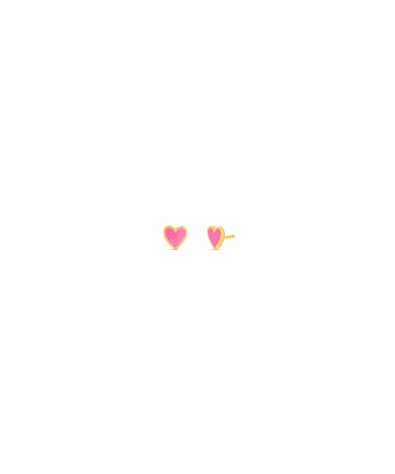 Mini Enamel Heart Stud