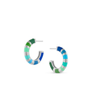 Half Round Enamel Hoop Earrings