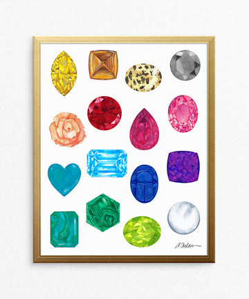 Gemstone Rendering Series II Watercolor on Paper