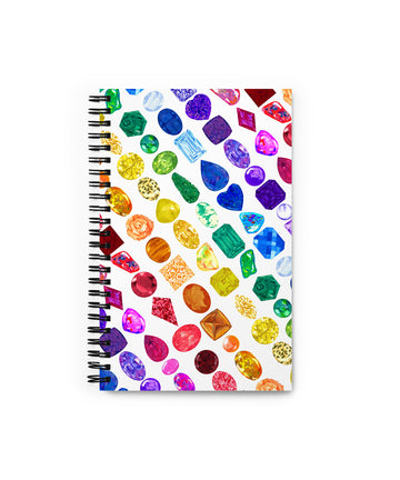 Rainbow Gemstones Spiral Notebook