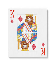 King of Diamonds Watercolor Rendering on Canvas