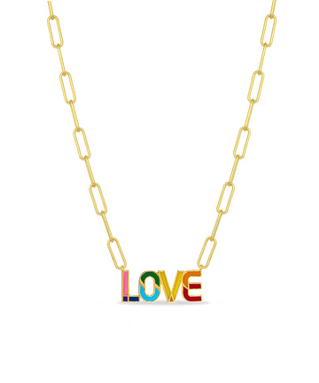 LOVE Enamel Necklace