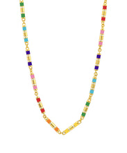 Barrel Enamel Chain Necklace