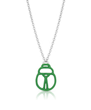Enameled Scarab Necklace