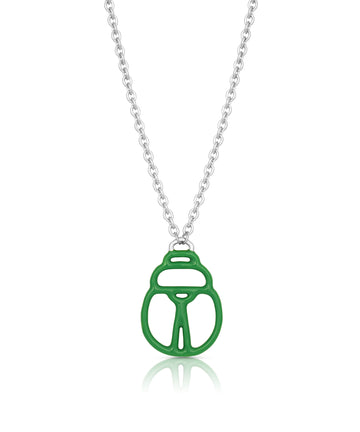Enameled Scarab Necklace