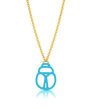 Enameled Scarab Necklace