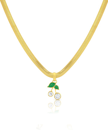 Zirconia Cherry Necklace