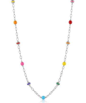 Beaded Enamel Layering Chain