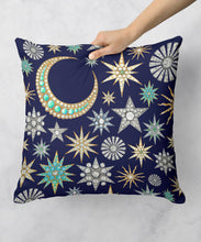 Star Brooches on Navy Pillow