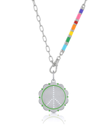 Zirconia & Enamel Peace Charm