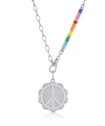 Zirconia & Enamel Peace Charm