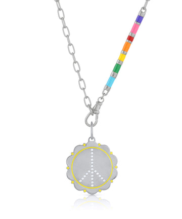 Zirconia & Enamel Peace Charm