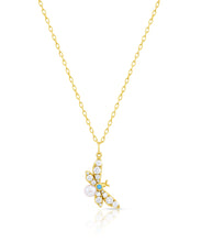 Zirconia & Turquoise Bug Charm-YGV
