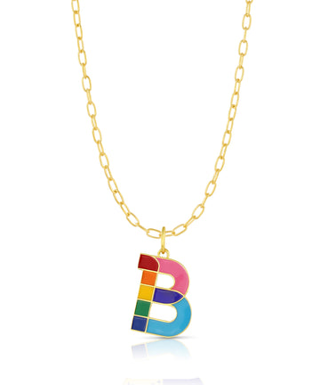 Large Enamel Initial Charm