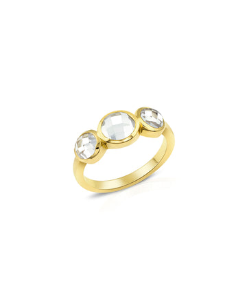 Topaz Three Stone Ring