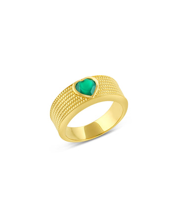 Medium Heart Shape Bezel Ring