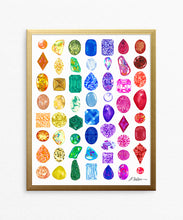 Rainbow Gemstone Rendering Series I Watercolor on Paper