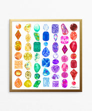 Rainbow Gemstone Rendering Series I Watercolor on Paper