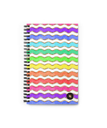 Rainbow Ric Rac Spiral Notebook