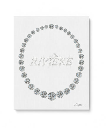 Diamond Riviera Watercolor Rendering printed on Canvas