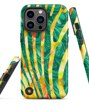 Zebra Print with Opal & Malachite Tough Phone Case