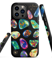 Opals with Black Background Tough Phone Case
