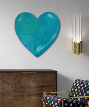 Turquoise Heart on Acrylic